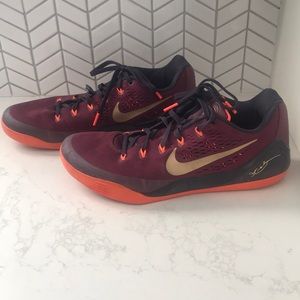 Nike Kobe 9 EM Deep Garent Basketball Sneakers USED